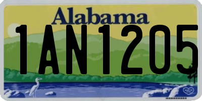AL license plate 1AN1205