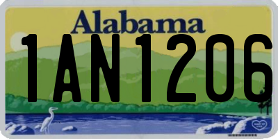AL license plate 1AN1206