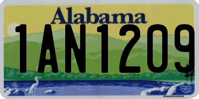 AL license plate 1AN1209