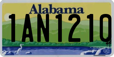 AL license plate 1AN1210