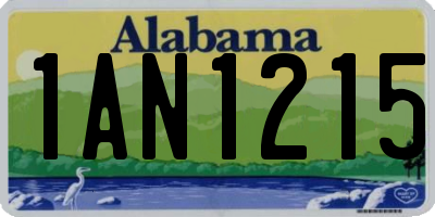 AL license plate 1AN1215