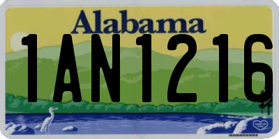 AL license plate 1AN1216