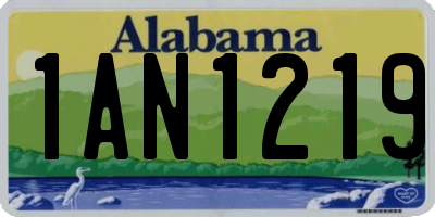 AL license plate 1AN1219