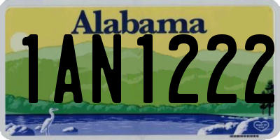 AL license plate 1AN1222