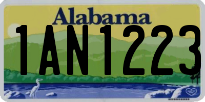 AL license plate 1AN1223