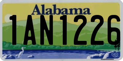AL license plate 1AN1226