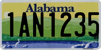 AL license plate 1AN1235