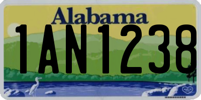 AL license plate 1AN1238