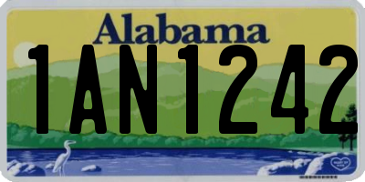 AL license plate 1AN1242