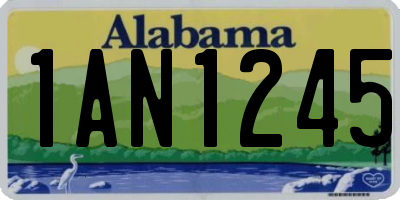 AL license plate 1AN1245