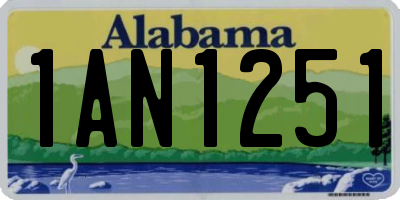 AL license plate 1AN1251
