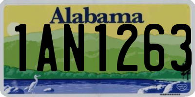 AL license plate 1AN1263