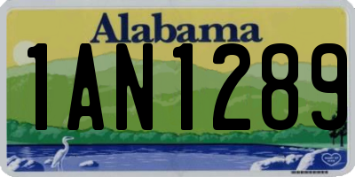 AL license plate 1AN1289