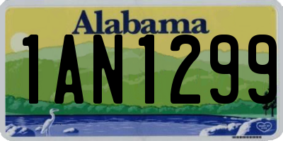 AL license plate 1AN1299