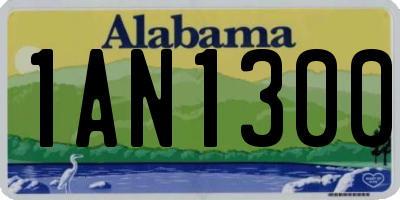 AL license plate 1AN1300