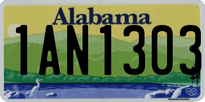 AL license plate 1AN1303