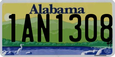 AL license plate 1AN1308