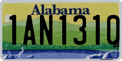 AL license plate 1AN1310