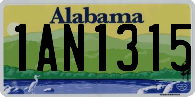 AL license plate 1AN1315