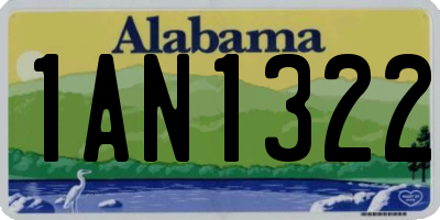 AL license plate 1AN1322