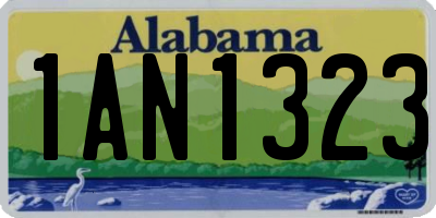 AL license plate 1AN1323