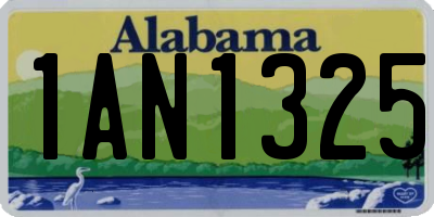 AL license plate 1AN1325