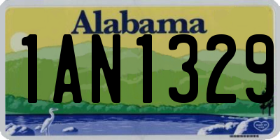 AL license plate 1AN1329