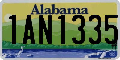 AL license plate 1AN1335