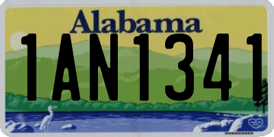 AL license plate 1AN1341