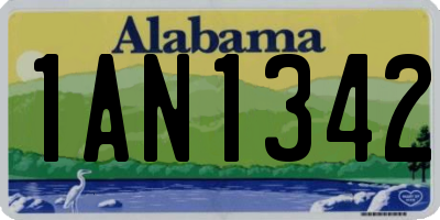 AL license plate 1AN1342