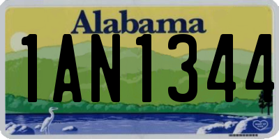AL license plate 1AN1344