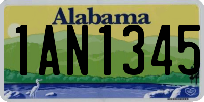 AL license plate 1AN1345