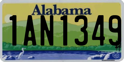 AL license plate 1AN1349