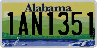 AL license plate 1AN1351