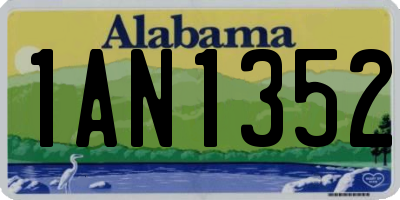 AL license plate 1AN1352