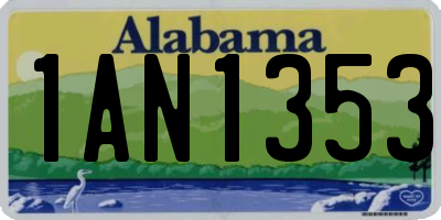 AL license plate 1AN1353