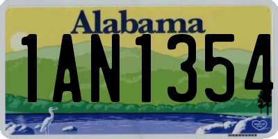 AL license plate 1AN1354