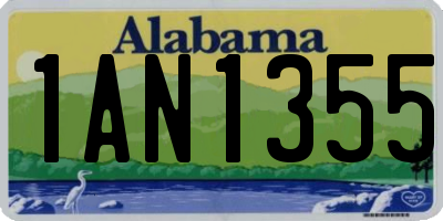 AL license plate 1AN1355