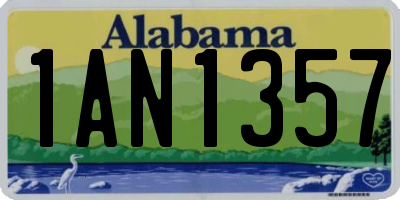 AL license plate 1AN1357