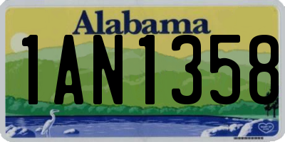 AL license plate 1AN1358