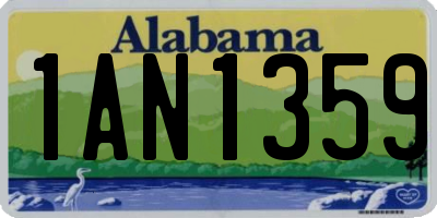 AL license plate 1AN1359