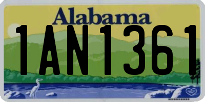 AL license plate 1AN1361
