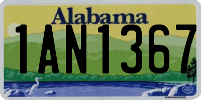 AL license plate 1AN1367