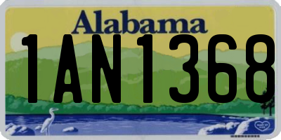 AL license plate 1AN1368