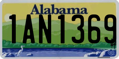 AL license plate 1AN1369