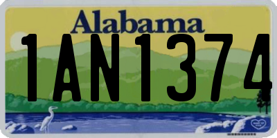 AL license plate 1AN1374
