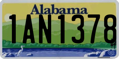AL license plate 1AN1378
