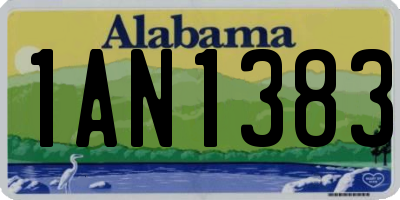 AL license plate 1AN1383