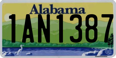 AL license plate 1AN1387