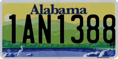 AL license plate 1AN1388